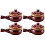HIC Ceramic Onion-Soup Crock with Lid, Set of 4