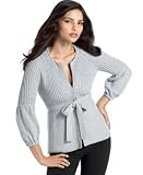 Apparel : T Tahari Metallic Tie-Front Cardigan