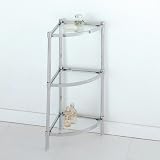 Glacier Three Tier Corner Etagere in Chrome