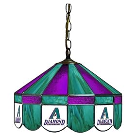 Imperial Arizona Diamondbacks Licensed 16-Inch Diameter Stained Glass Pub Light