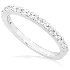 1/4ctw 14k White Gold Diamond Anniversary Semi-Eternity Band (HI/I1)
