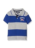 Hackett London Polo Yd Stripe Pl T (Gris / Azul)