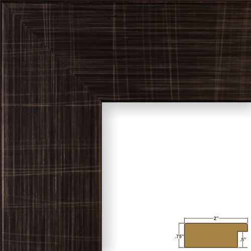 Craig Frames BW74SB 16 by 20-Inch Picture Frame, Smooth Finish, 2-Inch Wide, Scratched Black