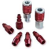 Legacy A73457D Color Connex Type D 7 Piece 1/4 in. Red Coupler and Plug Kit