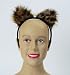 Furry Leopard Print Cat Ears on Headband