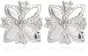 9ct White Gold AME105192 Ladies 0.01ct Diamond Stud Earrings