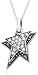 Sterling Silver Marcasite Twin Star Pendant, 18