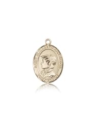 Free Engraving Included Medal-14k Gold St. Saint Elizabeth Ann Seton Medal 3/4" 8224KT w/o Chain w/Box Patron Saint of Loss of Parent or Child