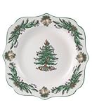 Spode Christmas Tree Garland Square Fancy Plate, 9"