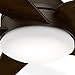 Casablanca 59023 Isotope 52-Inch 5-Blade Single Light Ceiling Fan, Brushed Cocoa with Espresso Blades and Cased White Glass Bowl Light