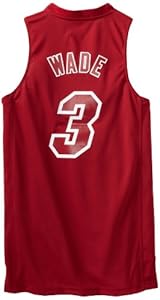 NBA Miami Heat Winter Court Big Color Swingman Jersey, #3 Dwayne Wade, Red, X-Large