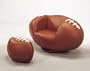 2 PC Football Chair and Ottoman Set
