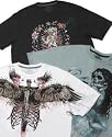 Marc Ecko Cut & Sew Scratchboard Woman, Stab Wound & Voodoo Priestess Tees