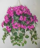 Review Silk Plants Plus  / Magenta Bougainvillea Hanging Basket