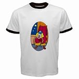 Men's Customized COSTUMES CLOWN CLOWNS MASK 100% Cotton White Ringer T-shirt