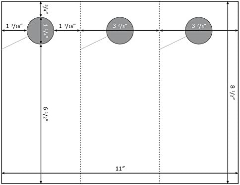 Door Hangers 3 Per Page - Punched Out Circle - Glossy Heavyweight White (250 sheets/750 door hangers)