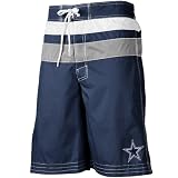 NFL Dallas Cowboys Team Stripe Swim Short - Navy Blue (Large)