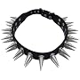 Wicked 2 Row Spiked Choker Necklace Goth Punk