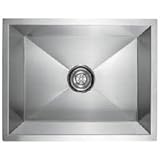 Fluid US2318B Point Sink Undermount Single Bowl Square Corner in Stain