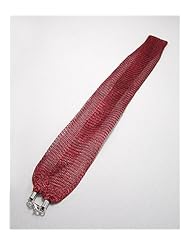 Red Polyester Necklace In 92.5 Sterling Silver