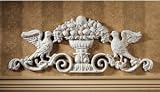 Xoticbrands 9.5" Victorian Art Classic Cast Iron Birds Grapes Architectural Wall Door Pediment