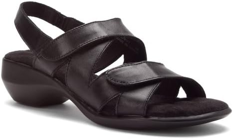 Walking Cradles Women's Lark Slingback Sandal,Black Leather,8 S US