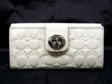 [COACH]コーチ 財布 新作 COACH シグネチャー パテントレザー 長財布 COACH 43583SVWT ［並行輸入品］