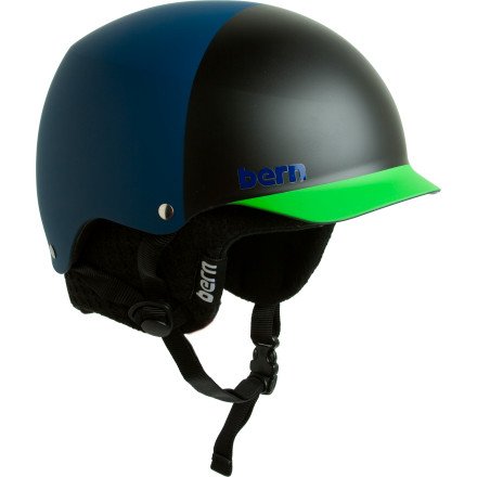 Bern Baker EPS Matte Blue Hatstyle with Black Knit Helmet (X-Large)