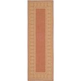 Safavieh Courtyard Collection CY5140A Rust and Sand Indoor/ Outdoor Area Runner, 2-Feet 7-Inch by 8-Feet 2-Inch