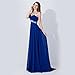 Babyonline Cap Sleeve Rhinestones Long Evening Dress 2015 Prom Gown ZS-CPS073