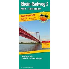 Radwanderkarte Rhein-Radweg 5 K�ln-Rotterdam - Leporello-Falzung: Mit Ausflugszielen, Einkehr- & Freizeittipps, wetterfest, reissfest, abwischbar, GPS-genau. 1:50000