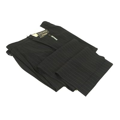 Ralph Lauren Mens Single Breasted 2 Button Black Pinstripe Wool Suit - Size 54XL