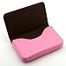 Partstock (TM) - Funda de piel con tapa para tarjetas de nombre de negocios, 25 tarjetas de 4 x 2,8 pulgadas con cierre magnético, Color rosa