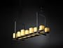 Dakota Black 14 Light Bridge Candle Shades Short