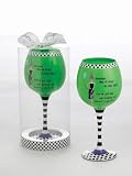 Funny Birthday Suits Wine Glass