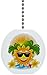 Tropical Sun with Sunglasses Solid Ceramic Fan Pull