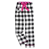 White and Black Check Dot VIP Flannel Pants for lounging, sleep, sports. Unisex relaxed fit