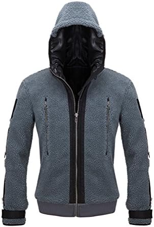 FireLionPlus Men's Cos Costume for CALL OF DUTY Zipper Sweatshirt X-Large Grey
