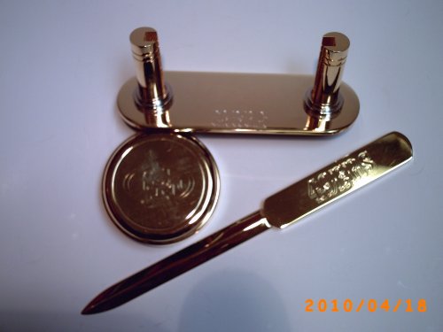NFL San Francisco 49ers Desk Set- Letter Opener, Business Card Display and Paper Weight