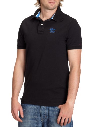 Hilfiger Denim SlimFit Pilot polo s/s 1953522645 Herren Shirts/ Poloshirts, Gr. 48 (M, Sch Preisvergleich