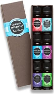 Synergy Blends- (Aphrodisiac, Stress Relief, Purification, Relaxation, Hope and Stay Alert) Top 6 Basic Therapeutic Grade Aromatherapy Sampler Pack 100% Pure Therapeutic Grade Essential Oil Gift Set- 6/10 ml