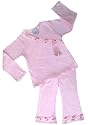 JoJo Designs 2 Piece Long Sleeve Satin Ribbon Baby Girl's Outfit, 6 to 12 Months