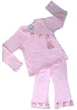 JoJo Designs 2 Piece Long Sleeve Satin Ribbon Baby Girl's Outfit, 6 to 12 Months