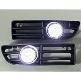 Led Fog Light Grilles White for Volkswagen 99 to 04 Jetta Bora MK4 