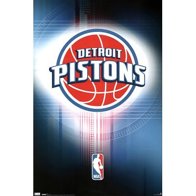 (22x34) Detroit Pistons 2010 Logo Sports Poster Print