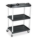 ~:~ RUBBERMAID ~:~ Media Master AV Cart, Two Shelves, 18-3/4w x 32-3/4d x 42h, Black