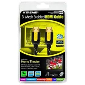 XtremeCables 84103 3ft Yellow Braided HDMI w/ Ethernet