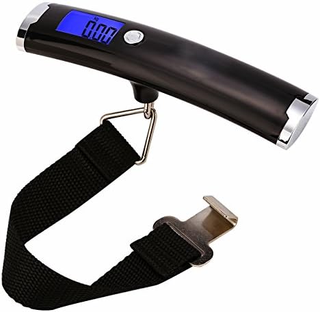 WeighX LS029 Digital Postal Hanging Luggage Scale 110 lb LCD Backlit (Black)