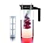 Premium 3-in-1 Infusion Pitcher - Free Recipe eBook Included - Fruit Infuser for strong flavoured water, Tea/Iced tea maker and Cold coffee brewer - Great for weight loss, detox and heathy lifestyle