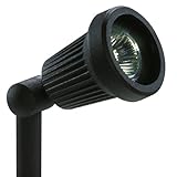 Portfolio 20w Low Voltage Outdoor Halogen Spotlight, Black Finish, Cast Aluminum, Glass, 20 watt li